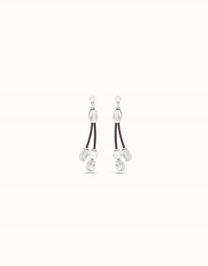 Bond earrings, silver