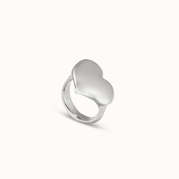 UNO heart ring, silver