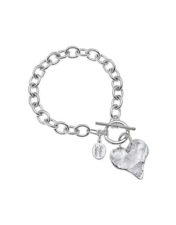 Heart Toggle Bracelet (silver)