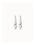Leaf Me Alone Earrings, Silver