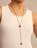 Lonely Planet necklace, gold