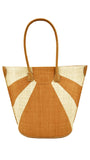 Sunburst Large Straw Tote Bag, Blush