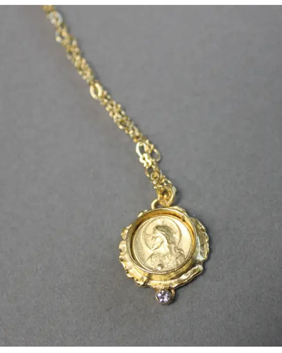 Sacred Heart Jesus necklace (N114CZ)