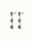 sublime blue earrings, silver/grey