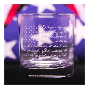 Pledge of Allegiance Whiskey Glass