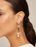 Bond earrings, silver