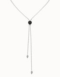 Long pendant and central black murano glass