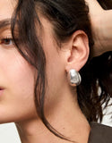 Big Nexia earrings, silver