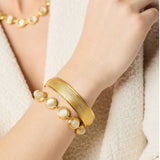 Cobblestone Hinge Bangle, gold
