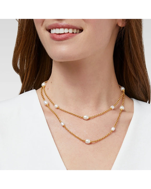 Marbella Station Necklace, Pearl
