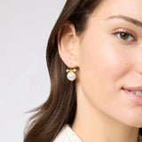 Bamboo Pearl Earrings, Pearl