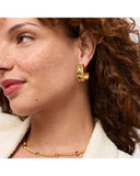Dolce Stone Hoop, Iridescent Palmetto Green