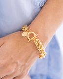 Double Linked Chain bracelet, gold