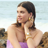 Wave Earrings, gold