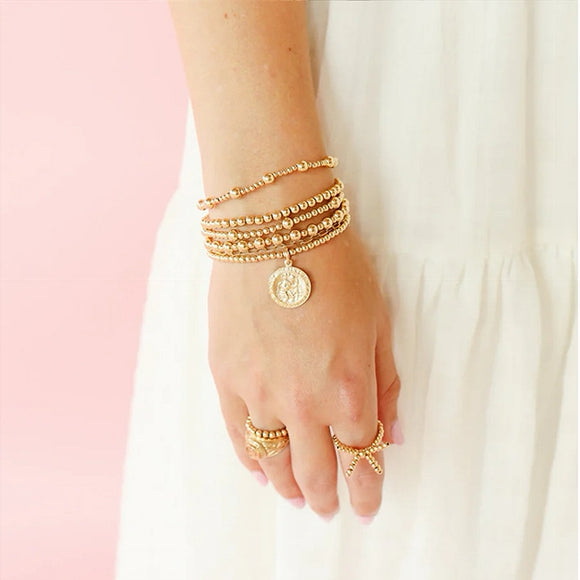 St. Christopher Charm Bracelet, gold