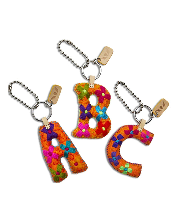 Felt Alphabet Charms, Orange