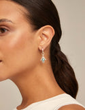 Hamsa earrings, silver