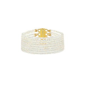 Meghan 5 Strand Crystal Bracelet - Clear