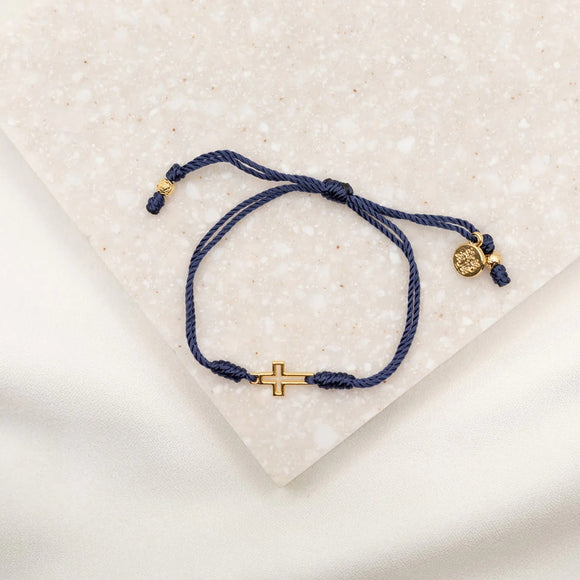 Filled by Faith Bracelet, Navy/gold or silver