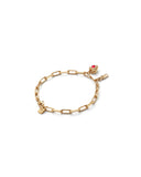 Heart Bracelet with Silver Heart and Red Crystal (Silver/Red)