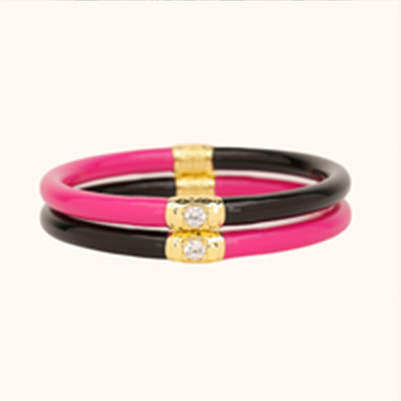 Black/Epic Pink Yin & Yang All Weather Bangles® (AWB®)