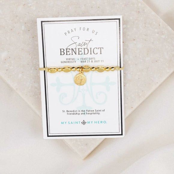 The Little Saints - Saint Benedictine (gold or silver)