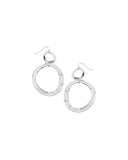 Double Silver Earrings