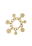 Gold Coin Charm Bracelet