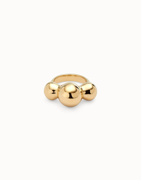 3 Central Beads rings (gold or silver)