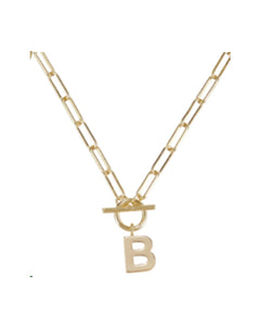 Toggle Initial Necklaces in Gold