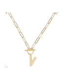 Toggle Initial Necklaces in Gold