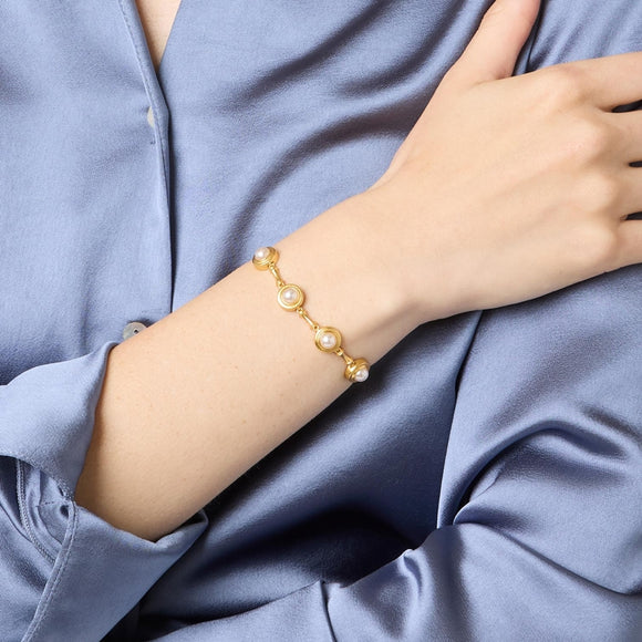 Bamboo Pearl Bracelet, Pearl