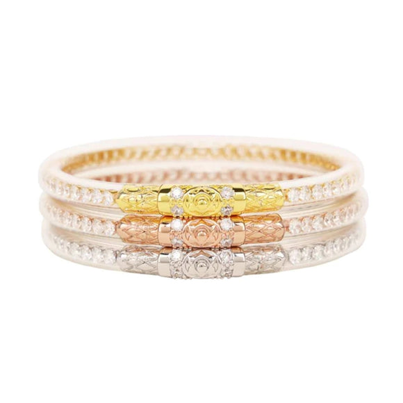 Three Queens All Weather Bangles® (AWB®) - Clear Crystal, Medium