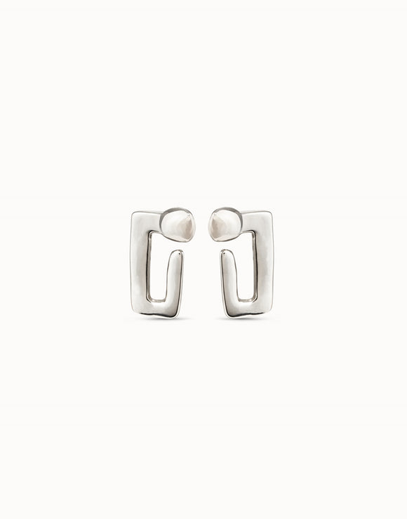 Unusual earrings, silver