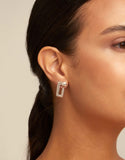 Unusual earrings, silver