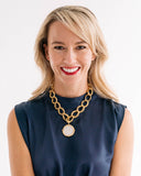 Mixed Metal Franc Chain Necklace