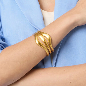 Wave Cuff, gold