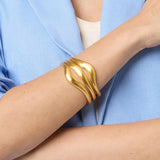 Wave Cuff, gold