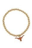 Texas Longhorns Ball Bead Stretch Bracelet