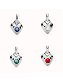 Charm with crystal (color options) (gold or silver)