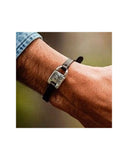 Leather bracelet with lock