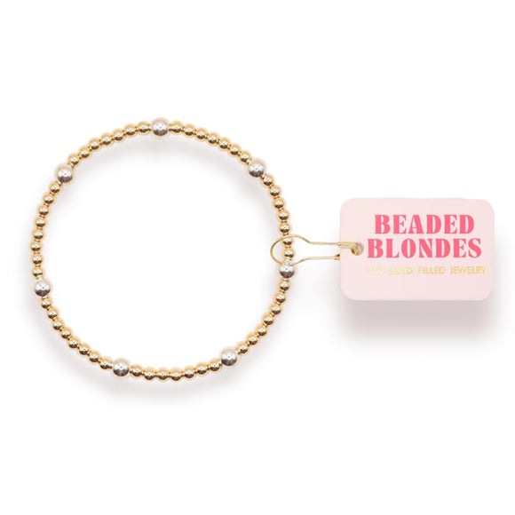 Two Tone Olive Bracelet (6.75