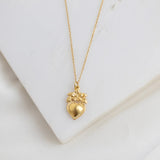Sacred Heart Flower Necklace