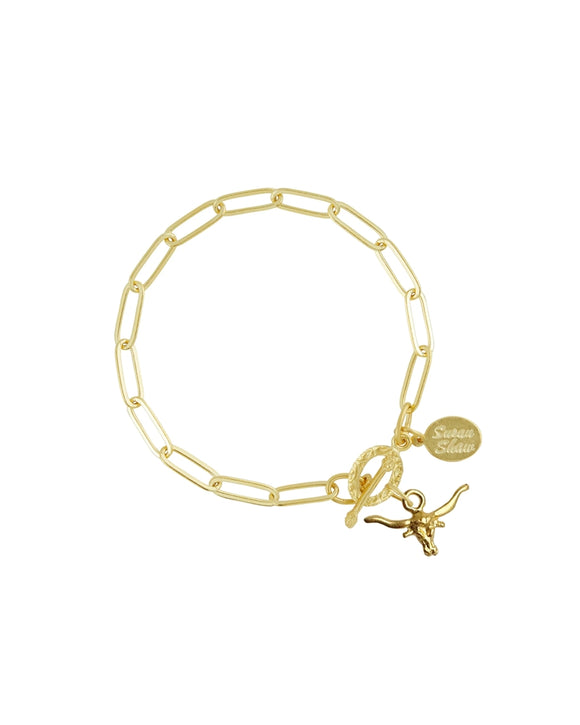 Longhorn Paperclip Bracelet