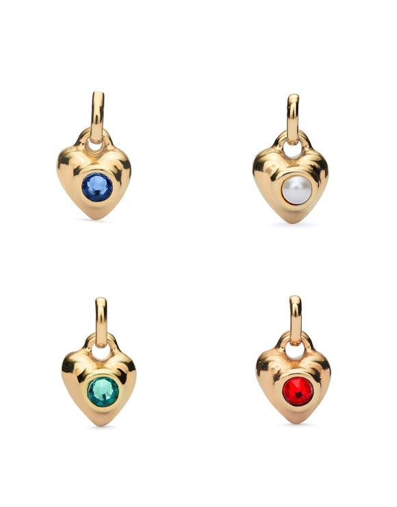 Charm with crystal (color options) (gold or silver)