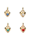 Charm with crystal (color options) (gold or silver)