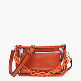 Jessica Clear Crossbody w/ Chain