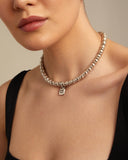 Bohemian necklace, silver