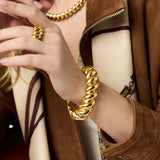Ravello Statement Bangle, gold