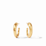 Hammered Hoop earrings, gold